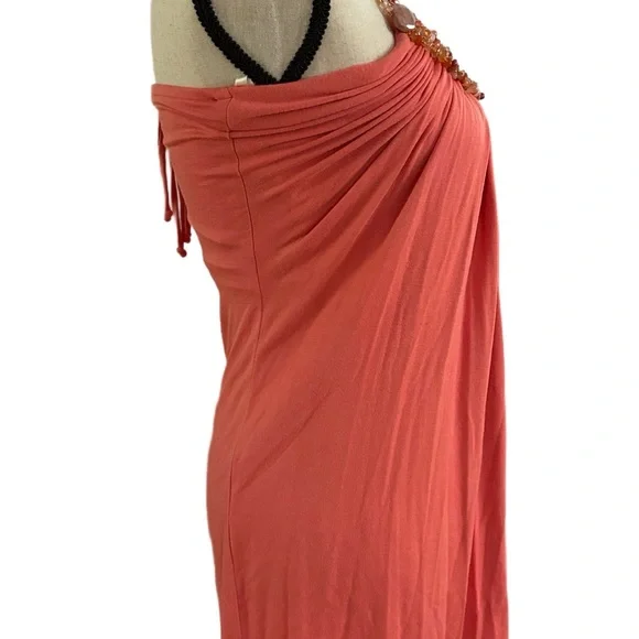 SKY Coral Red Stone Embellished Trim Halter Tank Bohemian - AS IS - Picture 2 of 10